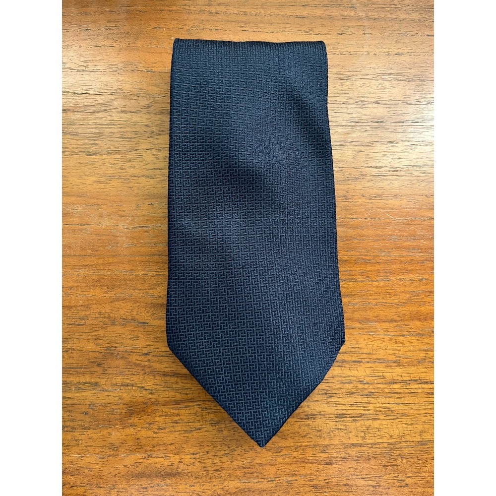 Banana Republic Navy Silk Tie Textured Woven Italy